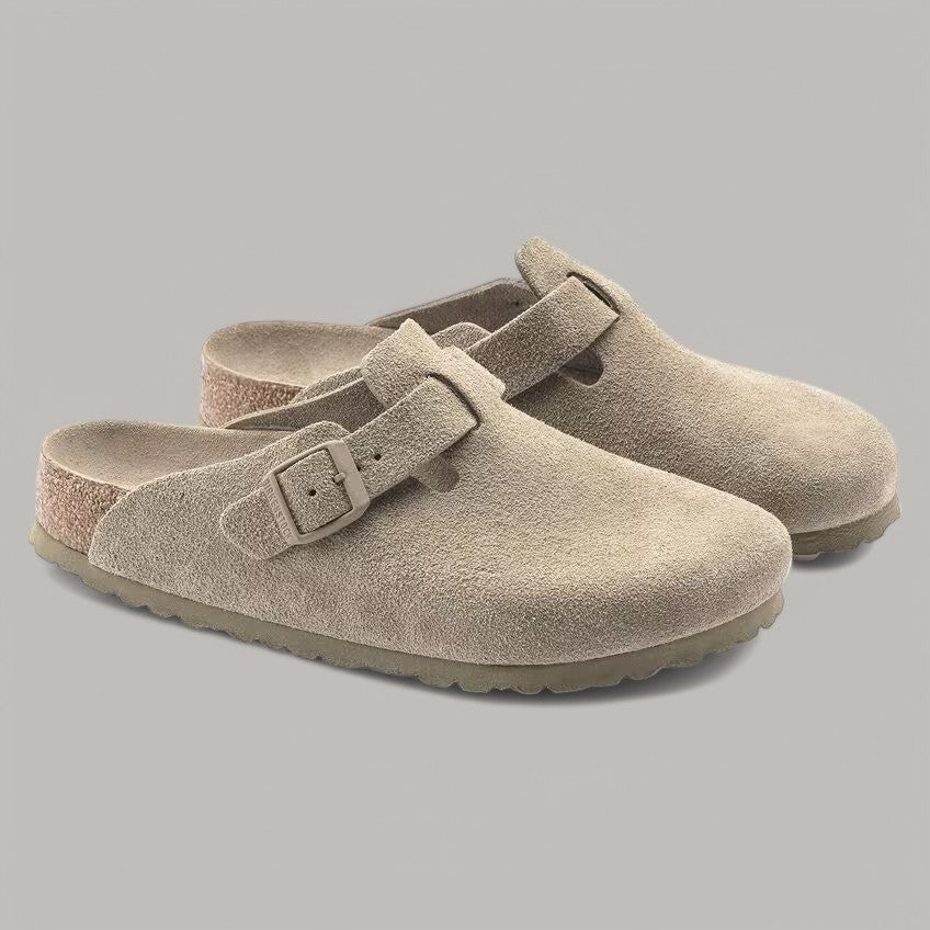 BIRKENSTOCK Boston Suede Khaki