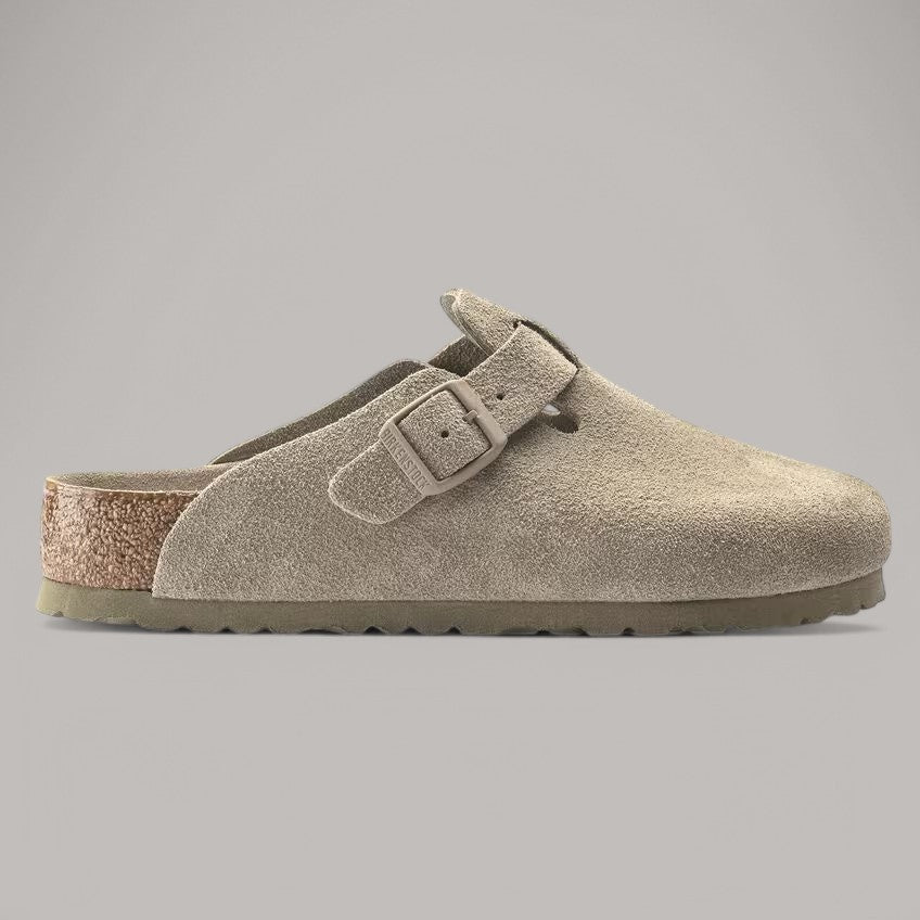 BIRKENSTOCK Boston Suede Khaki