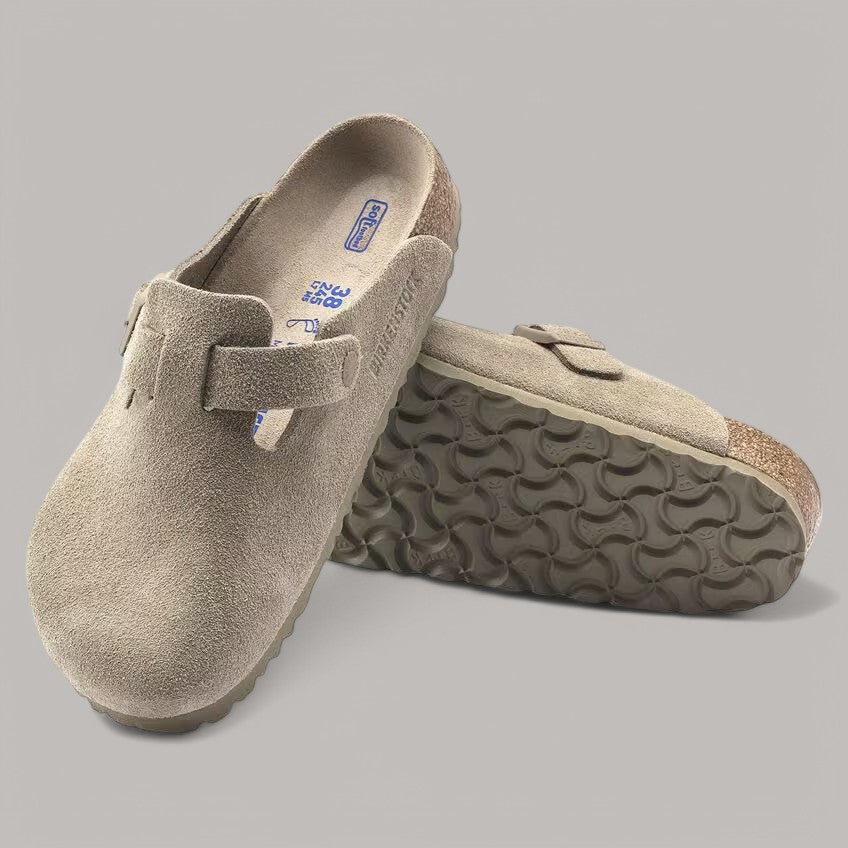 BIRKENSTOCK Boston Suede Khaki