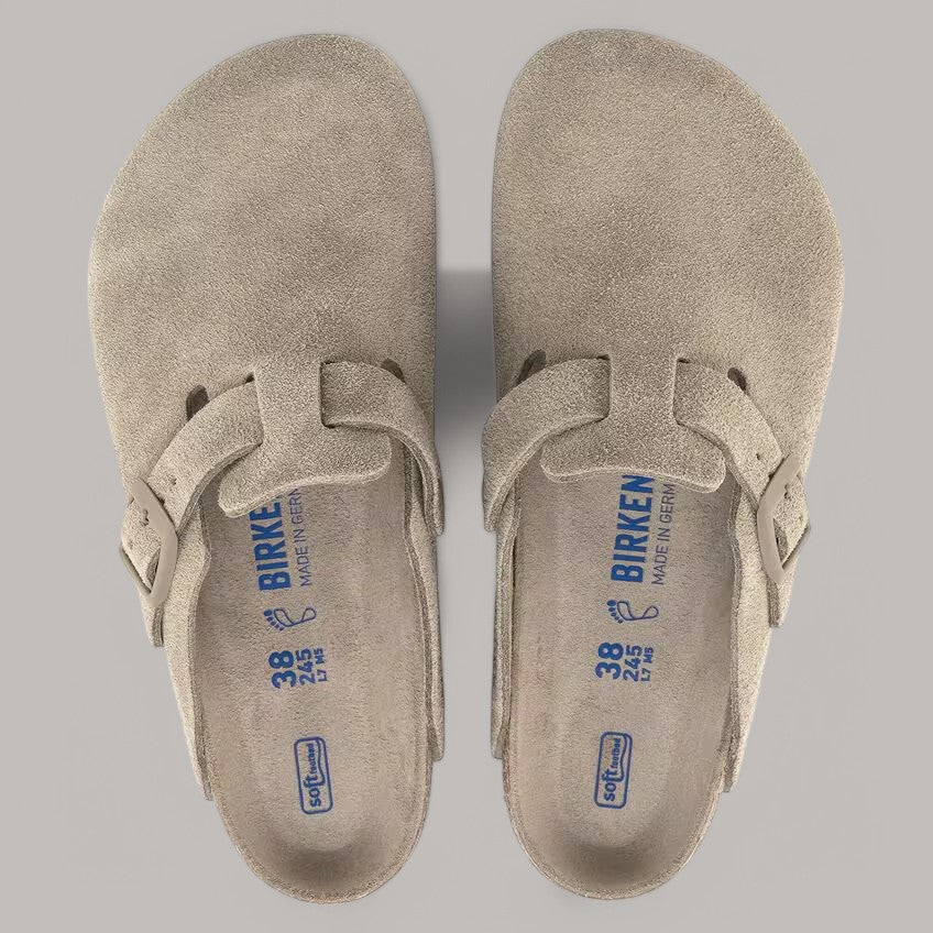 BIRKENSTOCK Boston Suede Khaki