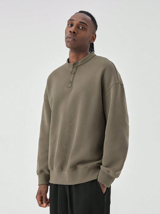 Sweatshirt henry collar